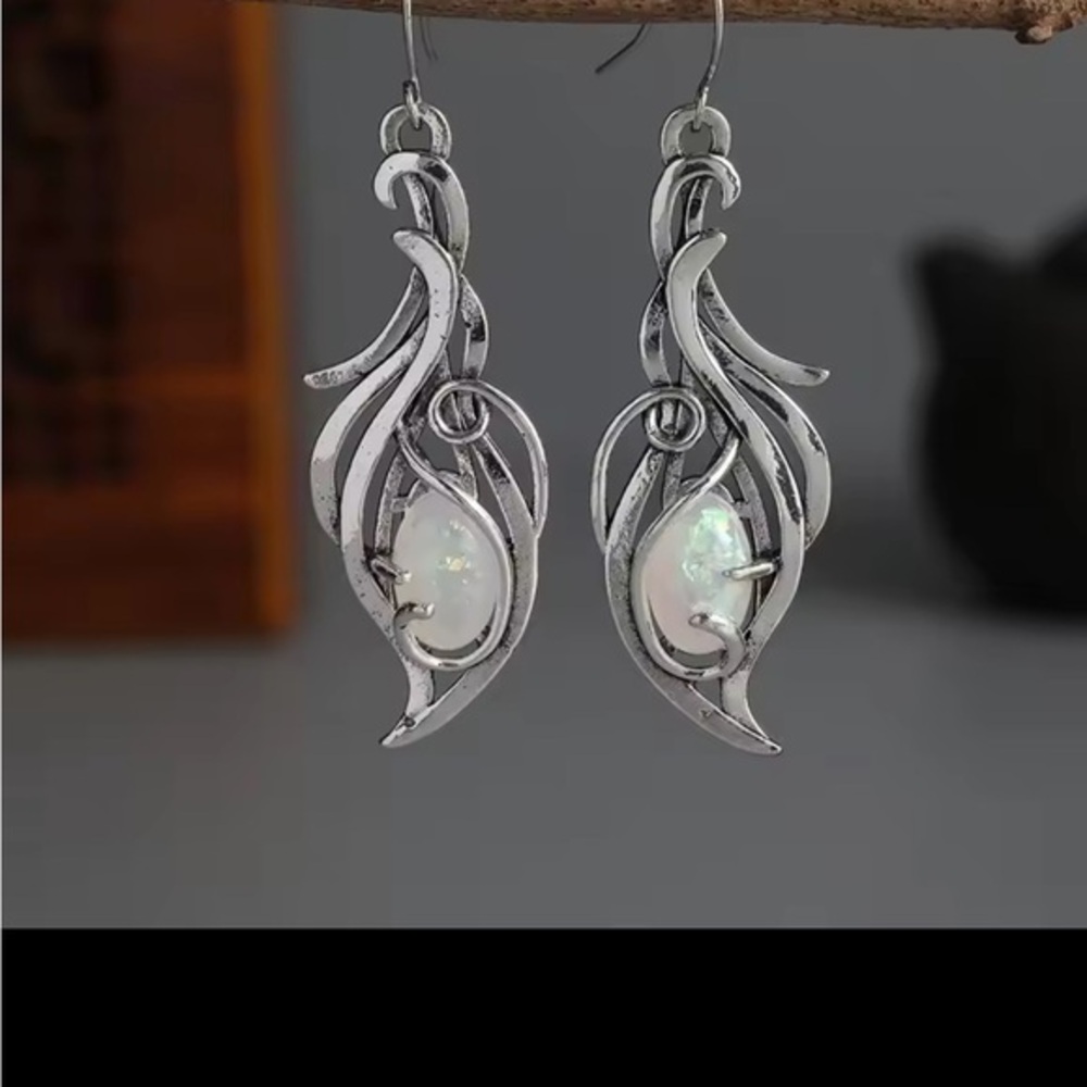 New Silver and Opalite Earrings